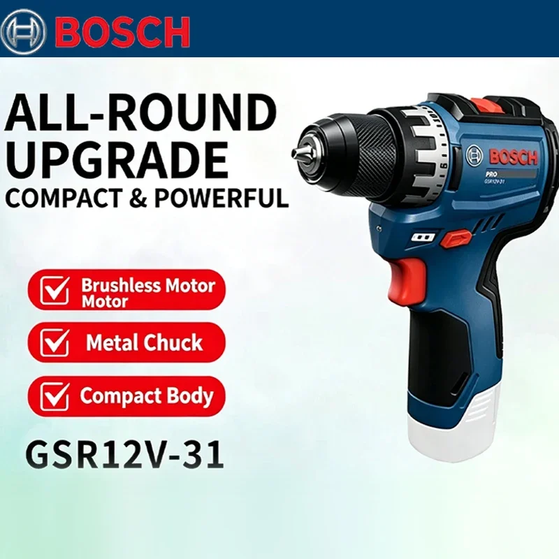 Power Tools Jack - Wiertarka elektryczna Bosch GSR 12V-31 bezszczotkowa,