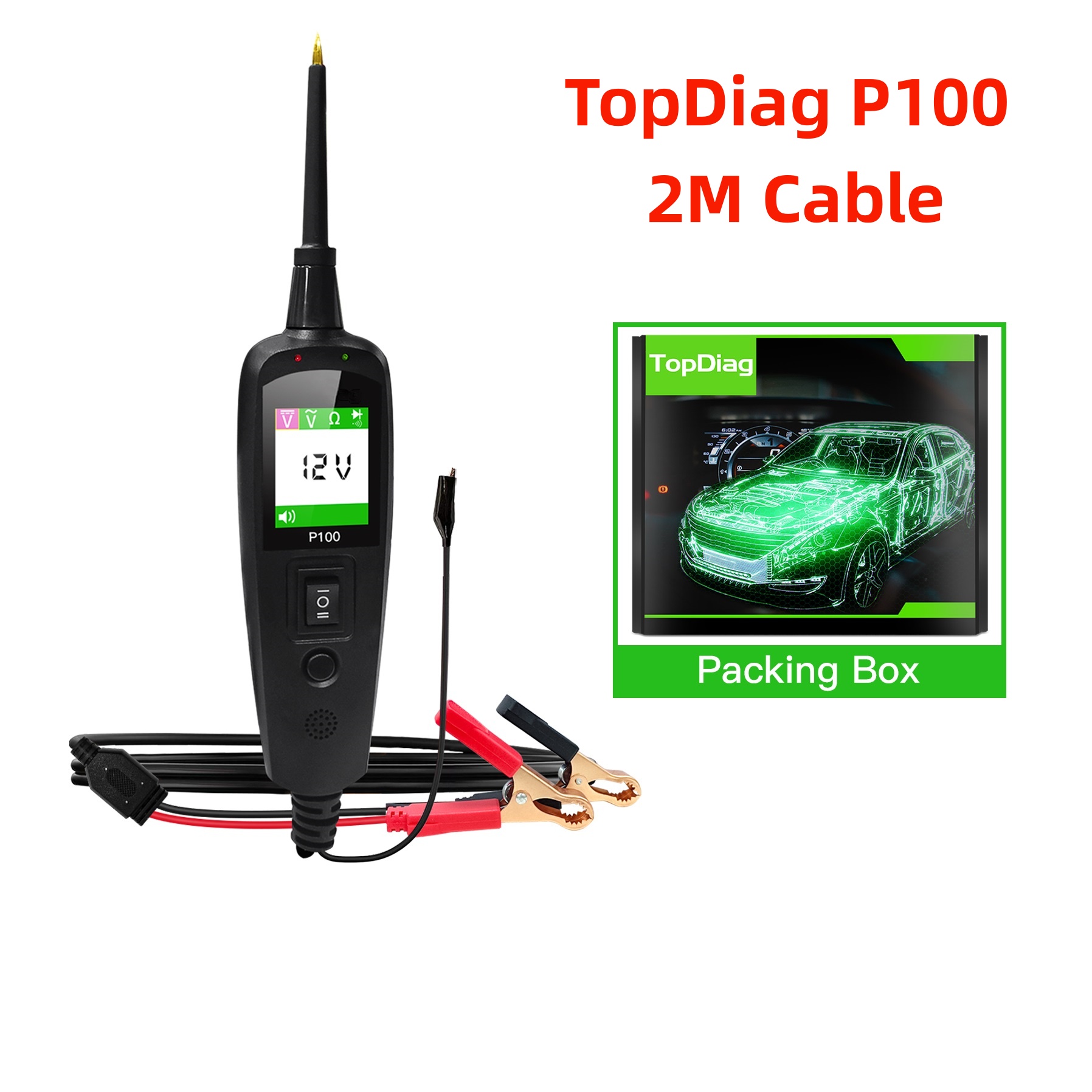 Power Tools Automotive - TopDiag P100 2M Tester obwodów elektrycznych