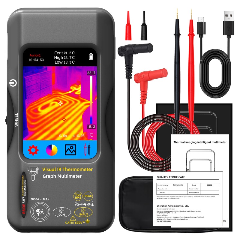 Power Tools Images - Termowizor Multimetr Przenośny z Ekranem Dotykowym,