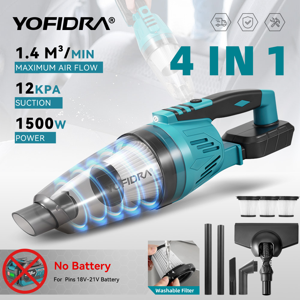 Power Tools Automotive - Odkurzacz elektryczny YOFIDRA 1500W 12KPA 4w1