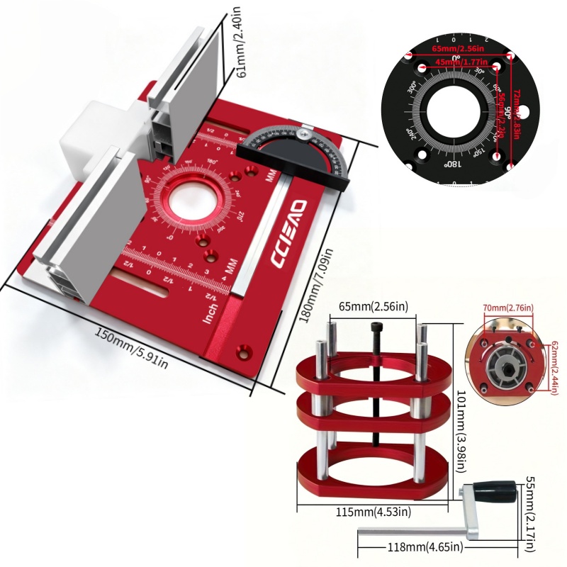 Zestaw aluminiowych płyt monta – Router Trim Base recenzja i cena